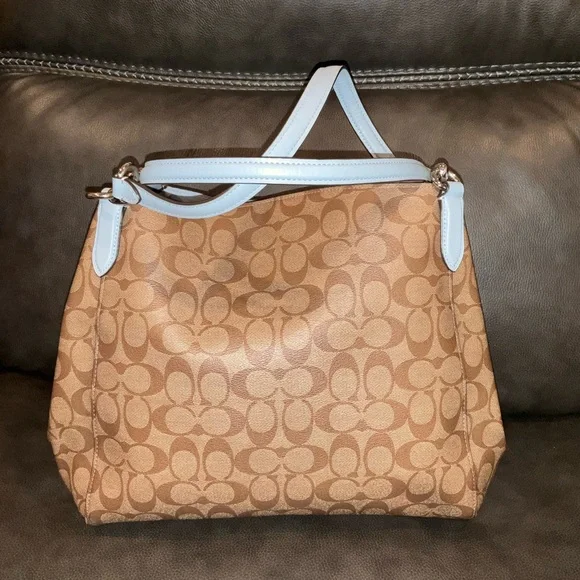 Coach Hallie Shoulder Hobo Bag in Signature Canvas - Picture 4 of 15